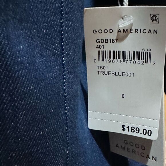 NWTs Good American Denim Blazer Size 6 = 3X - Picture 9 of 9